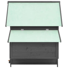Chicken Coop Grey and White Solid Firwood 59.1x37.8x43.3 in