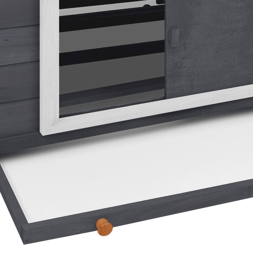 Chicken Coop Grey And White Solid Firwood