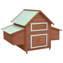 Chicken Coop Mocha And White Solid Firwood And Mdf Roof