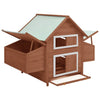 Chicken Coop Mocha And White Solid Firwood And Mdf Roof