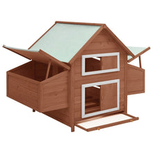 Chicken Coop Mocha And White Solid Firwood And Mdf Roof
