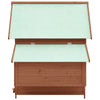 Chicken Coop Mocha And White Solid Firwood And Mdf Roof