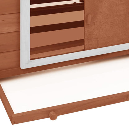 Chicken Coop Mocha And White Solid Firwood And Mdf Roof