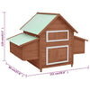 Chicken Coop Mocha And White Solid Firwood And Mdf Roof