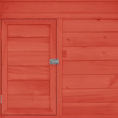 Chicken Coop Red And White Solid Firwood