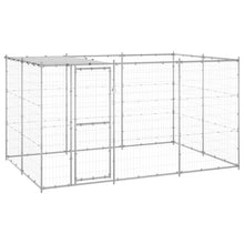 Dog Kennel Silver Galvanized Steel 78.1 ft² Tough