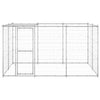 Dog Kennel Silver Galvanized Steel 78.1 ft² Tough