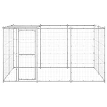 Dog Kennel Silver Galvanized Steel 78.1 ft² Tough