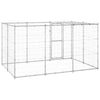 Dog Kennel Silver Galvanized Steel 78.1 ft² Tough