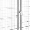 Dog Kennel Silver Galvanized Steel 78.1 ft² Tough