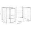 Dog Kennel Silver Galvanized Steel 78.1 ft² Tough
