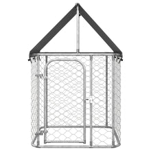 Dog Kennel Silver Galvanized Steel Large Durable 39.4W x 39.4D x 59.1H