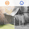 Dog Kennel Silver Galvanized Steel, Polyethylene