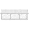 Dog Kennel Silver Galvanized Steel, 100% Polyethylene Large