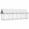 Dog Kennel Silver Galvanized Steel, 100% Polyethylene Large