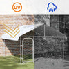 Dog Kennel Silver Galvanized Steel, Polyethylene Large