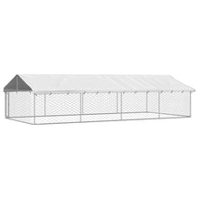 Dog Kennel Silver Galvanized Steel Large Rectangular 118.1W x 236.2D x 59.1H