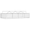 Dog Kennel Silver Galvanized Steel Large Dog Kennel Rectangular