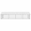Dog Kennel Silver Galvanized Steel Large Rectangular 118.1W x 236.2D x 59.1H