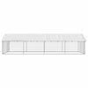 Dog Kennel Silver Galvanized Steel Large Dog Kennel Rectangular
