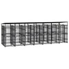 Dog Kennel Black Powder-Coated Steel Durable