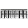 Dog Kennel Black Powder-Coated Steel Durable