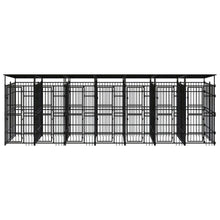 Dog Kennel Black Powder-Coated Steel Durable
