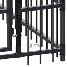 Dog Kennel Black Powder-coated steel 139.9 ftÂ² Durable