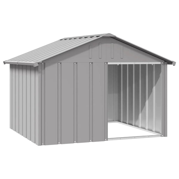 Dog House Grey Galvanized Steel Durable
