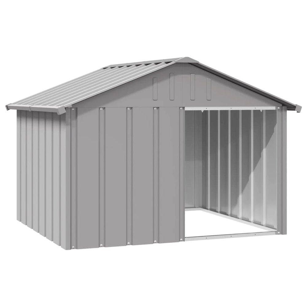 Dog House Grey Galvanized Steel Durable