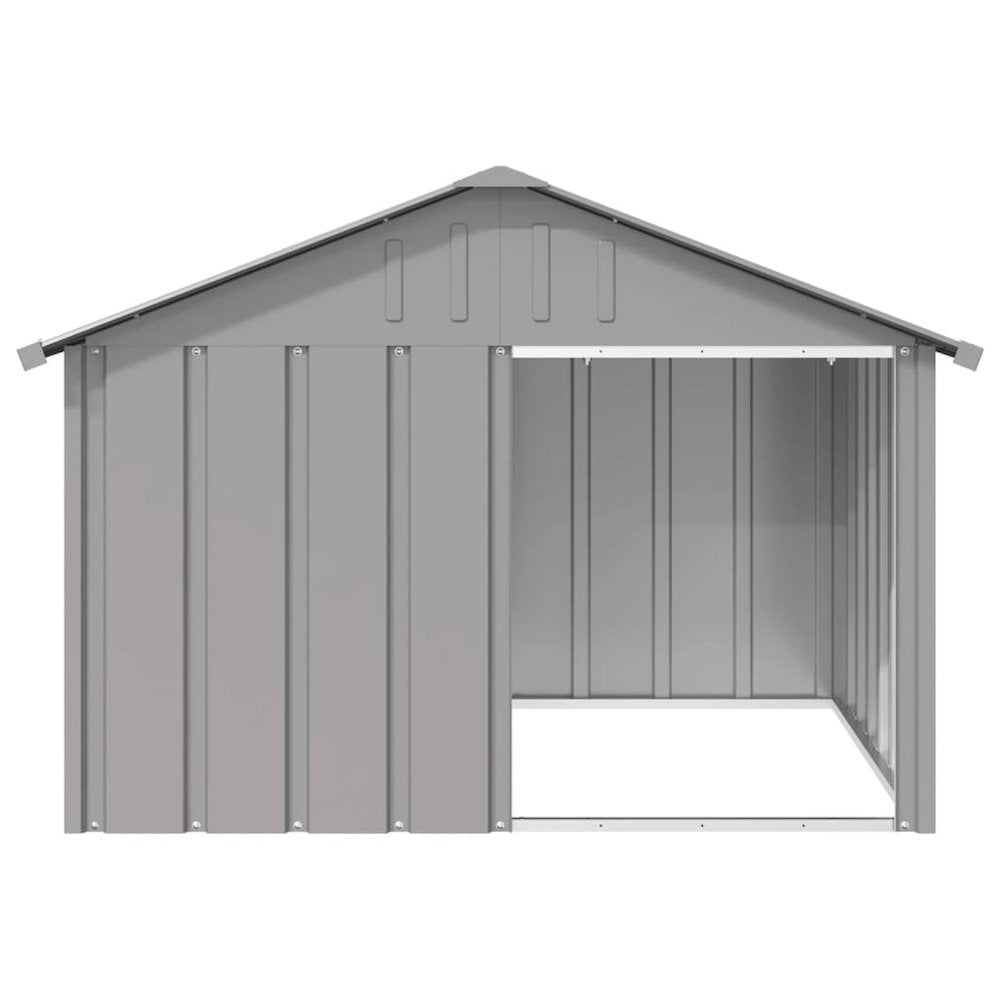 Dog House Grey Galvanized steel 45.9 x 40.6 x 32.1 in Durable