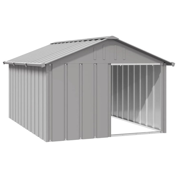 Dog House Anthracite Galvanized Steel Large Durable in Light Grey