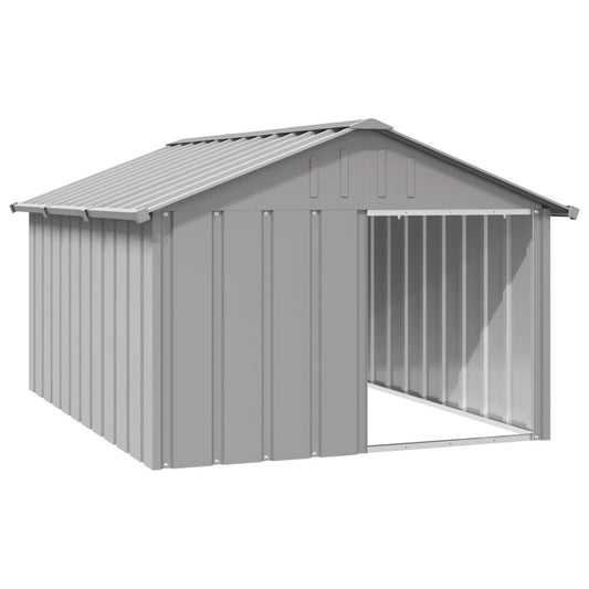 Dog House Anthracite Galvanized Steel Large Durable in Light Grey