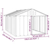 Dog House Anthracite Galvanized Steel Large Durable in Light Grey