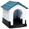 Dog House Blue, White, Black Polypropylene 22.4W x 26.8D x 26H