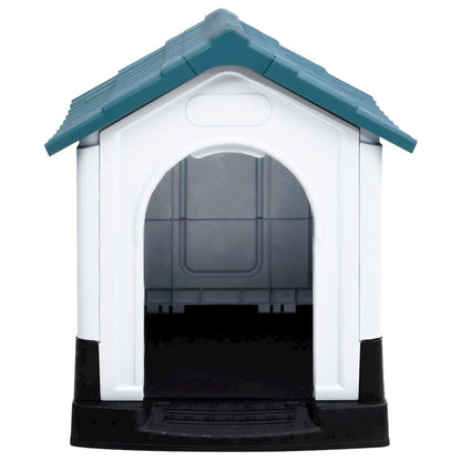 Dog House Blue, White, Black Polypropylene 22.4W x 26.8D x 26H