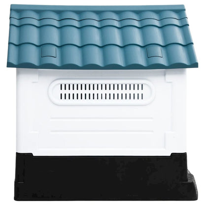 Dog House Blue, White, Black Polypropylene 22.4W x 26.8D x 26H