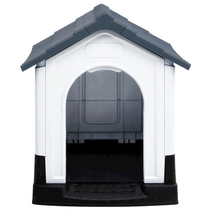 Dog House Grey, White, Black Polypropylene Small Durable