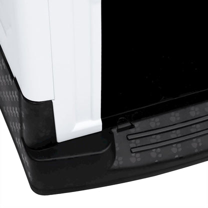Dog House Grey, White, Black Polypropylene Small Durable
