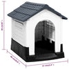 Dog House Grey, White, Black Polypropylene Small Durable