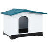 Dog House Blue, White, Black Polypropylene 35.6W x 26.8D x 26H