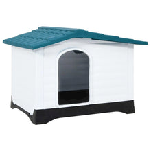 Dog House Blue, White, Black Polypropylene 35.6W x 26.8D x 26H