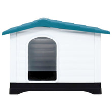 Dog House Blue, White, Black Polypropylene 35.6W x 26.8D x 26H