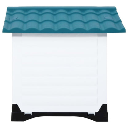Dog House Blue, White, Black Polypropylene 35.6W x 26.8D x 26H
