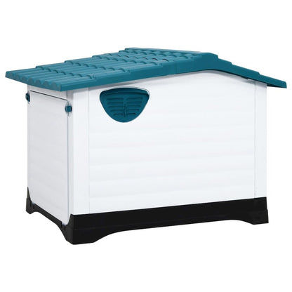 Dog House Blue, White, Black Polypropylene 35.6W x 26.8D x 26H
