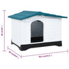 Dog House Blue, White, Black Polypropylene 35.6W x 26.8D x 26H