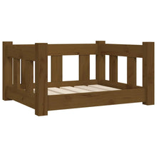 Dog Bed Honey Brown Solid Pine Wood 21.9W x 17.9D x 11H