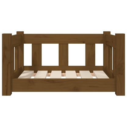 Dog Bed Honey Brown Solid Pine Wood 21.9W x 17.9D x 11H