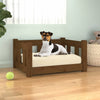 Dog Bed Honey Brown Solid Pine Wood 21.9W x 17.9D x 11H