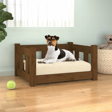 Dog Bed Honey Brown Solid Pine Wood 21.9W x 17.9D x 11H
